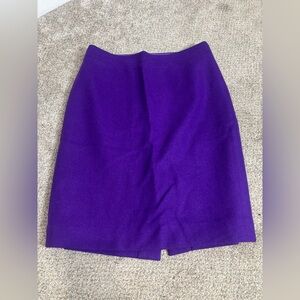 J. Crew Factory The Pencil Skirt Womens Size 2 Purple Double Serge Wool Blend